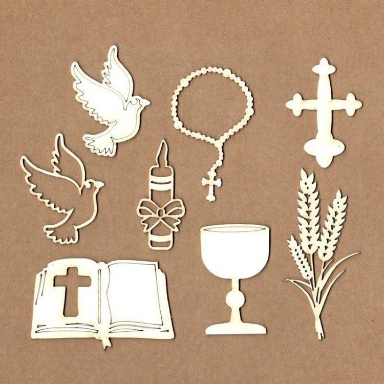 Set maderitas decoración comunión