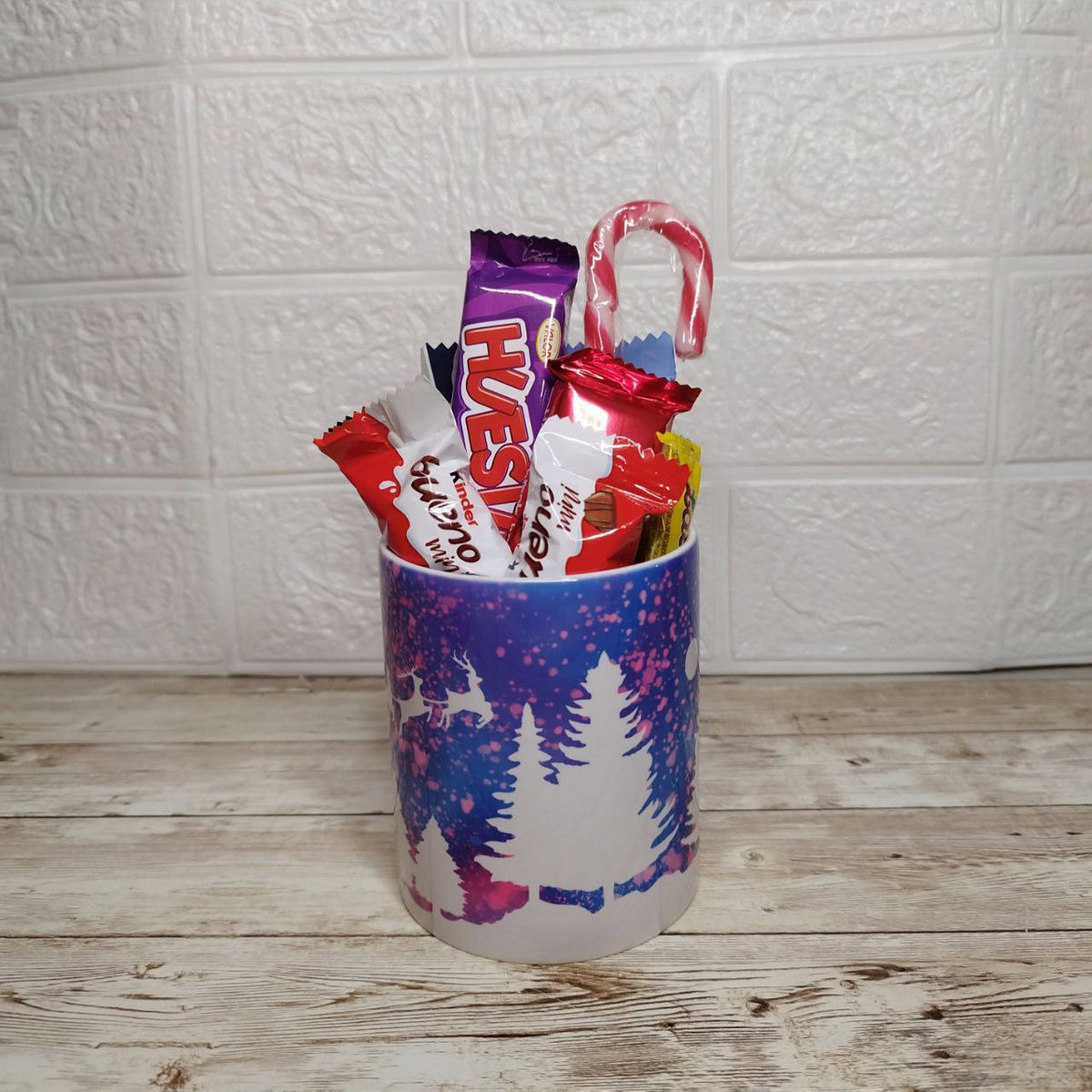 Taza paisaje invierno Papá Noel