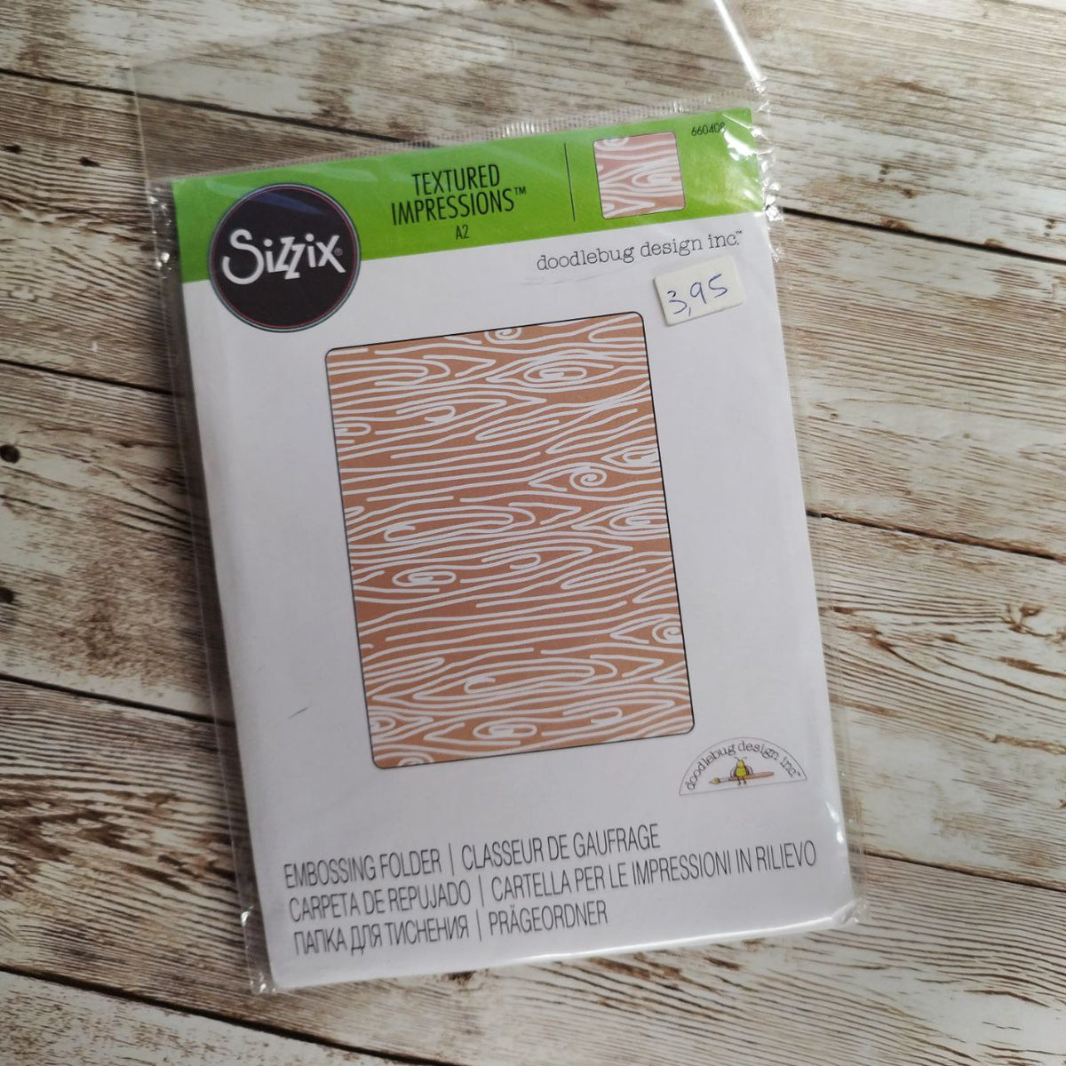 Carpeta embossing textura madera Sizzix