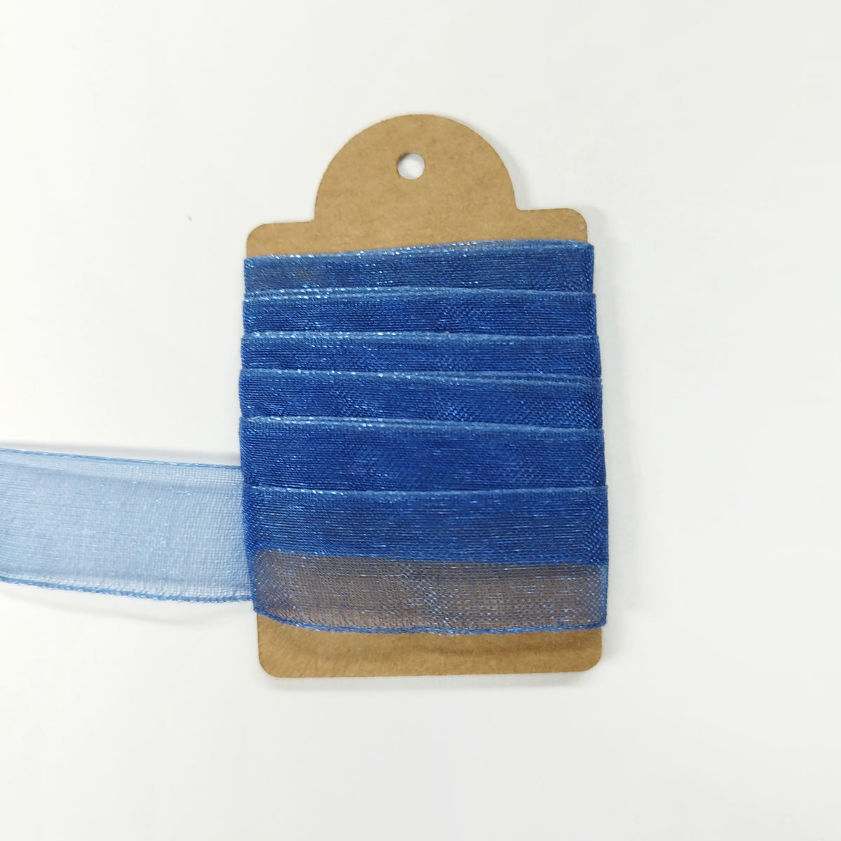 Cinta de organza azul 1m