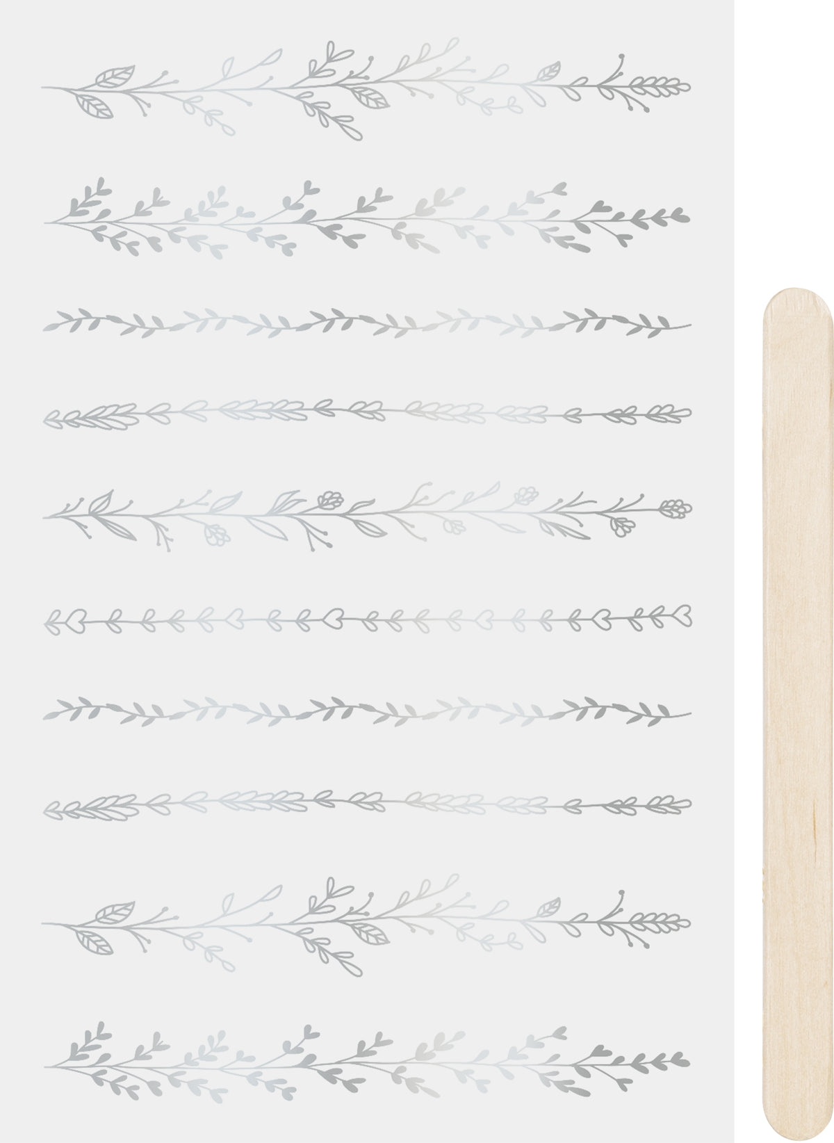 Rub ons stickers transferibles cenefas plata