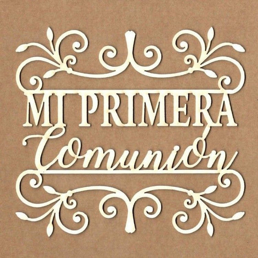 Maderita Mi primera comunión entre bordes