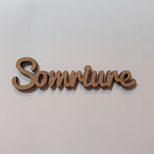 Maderita palabra Somriure