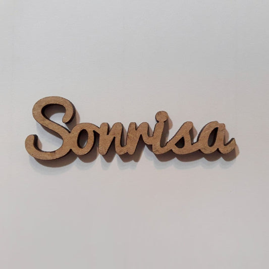 Maderita palabra Sonrisa