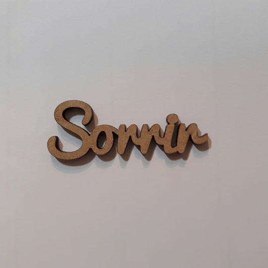 Maderita palabra Sorrir