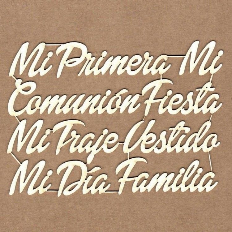 Maderita Set de frases Mi primera comunión
