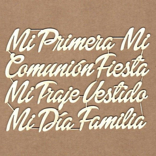 Maderita Set de frases Mi primera comunión