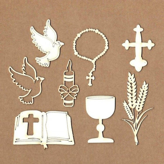Set maderitas decoración comunión