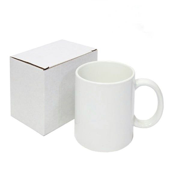 Taza blanca premium AAA con caja