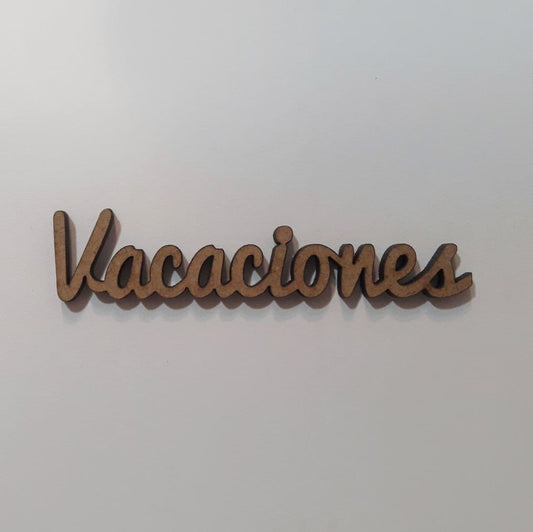 Maderita palabra Vacaciones