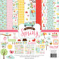 Kit Welcome spring papeles scrap + pegatinas