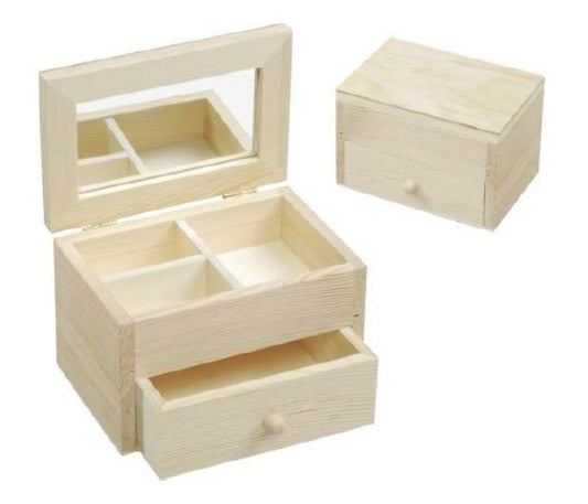 Caja joyero de madera