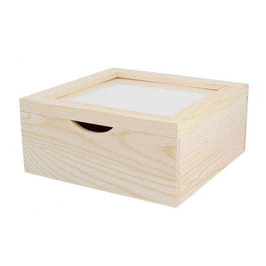 Caja tapa cristal