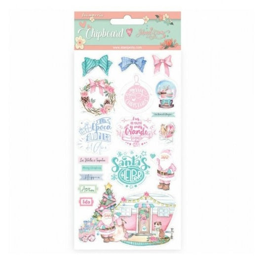 Chipboard Christmas rose Johanna Rivero Stamperia