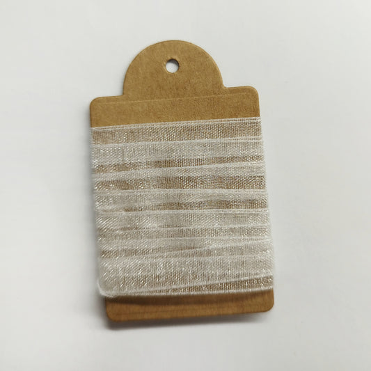 Cinta de organza blanca 1m