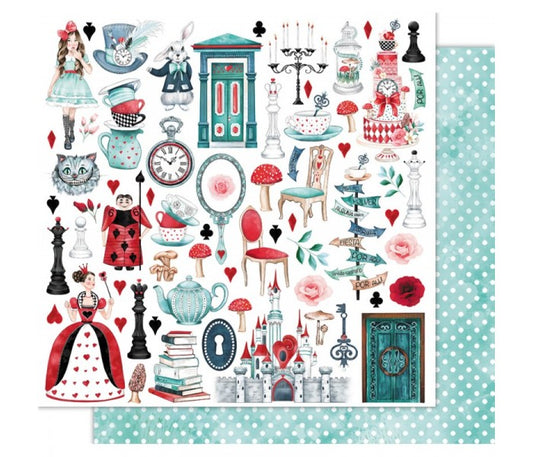 Wonderland die cuts recortables