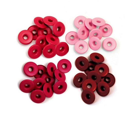 Eyelets rojos anchos