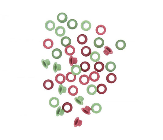 Eyelets verde y rojo