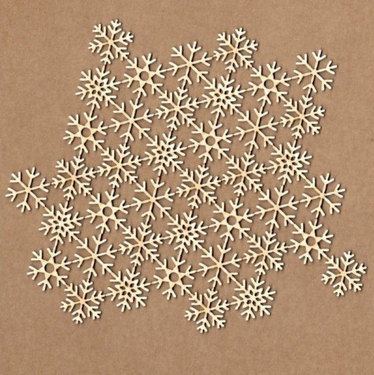 Maderita fondo copos de nieve