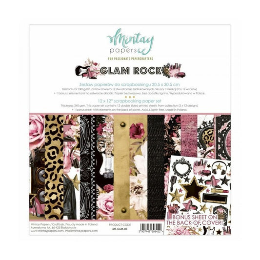 Glamrock Mintay Papers papel scrap 30x30