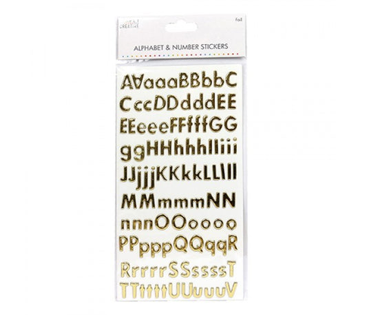 Abecedario foil oro