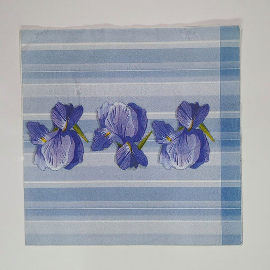 Servilleta flores moradas