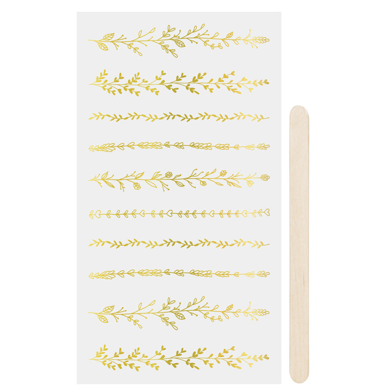 Rub on stickers transferibles cenefas doradas