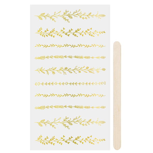 Rub on stickers transferibles cenefas doradas